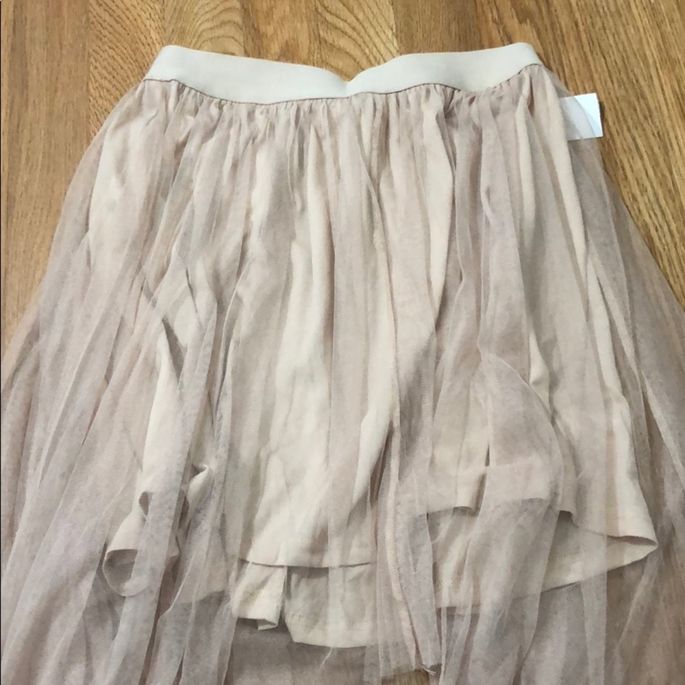 Nude lace skirt